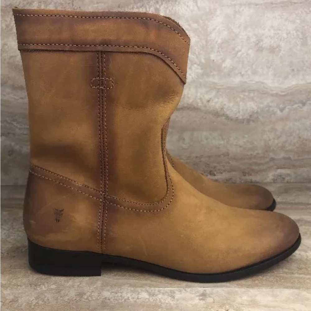 Frye Brown Leather Heeled Boots